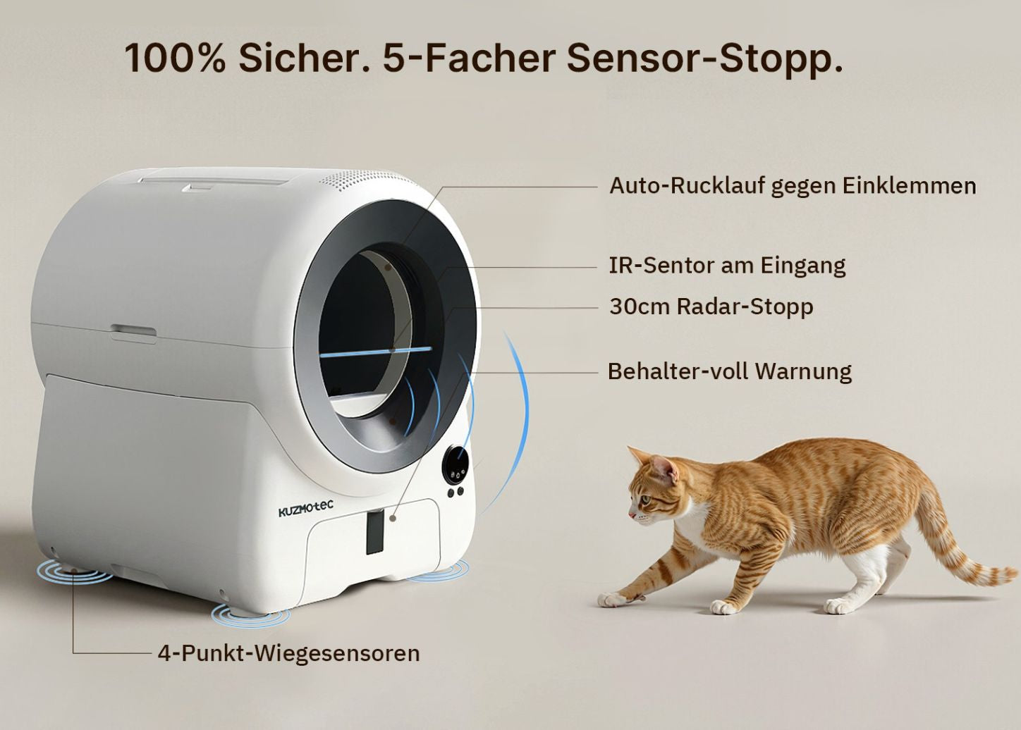 Charakat Bau Sicherheitssystem mit Infrarot- und Gewichtssensor