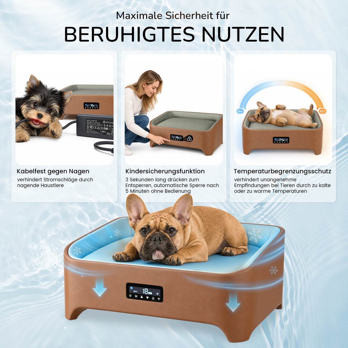 Thermo 1478 – Intelligentes Kühl- und Heizbett für Hunde