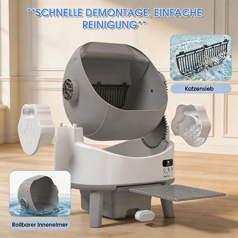 Selbstreinigende Katzentoilette für Einsteiger – offen & einfach