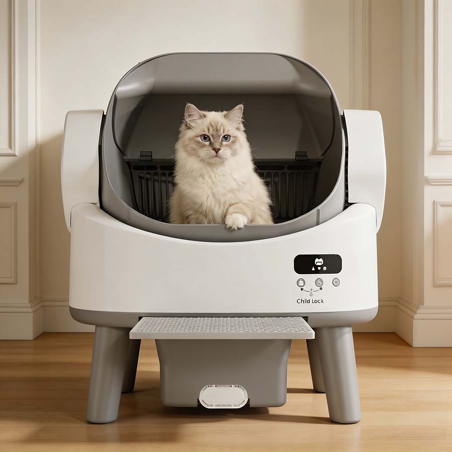 Selbstreinigende Katzentoilette für Einsteiger – offen & einfach