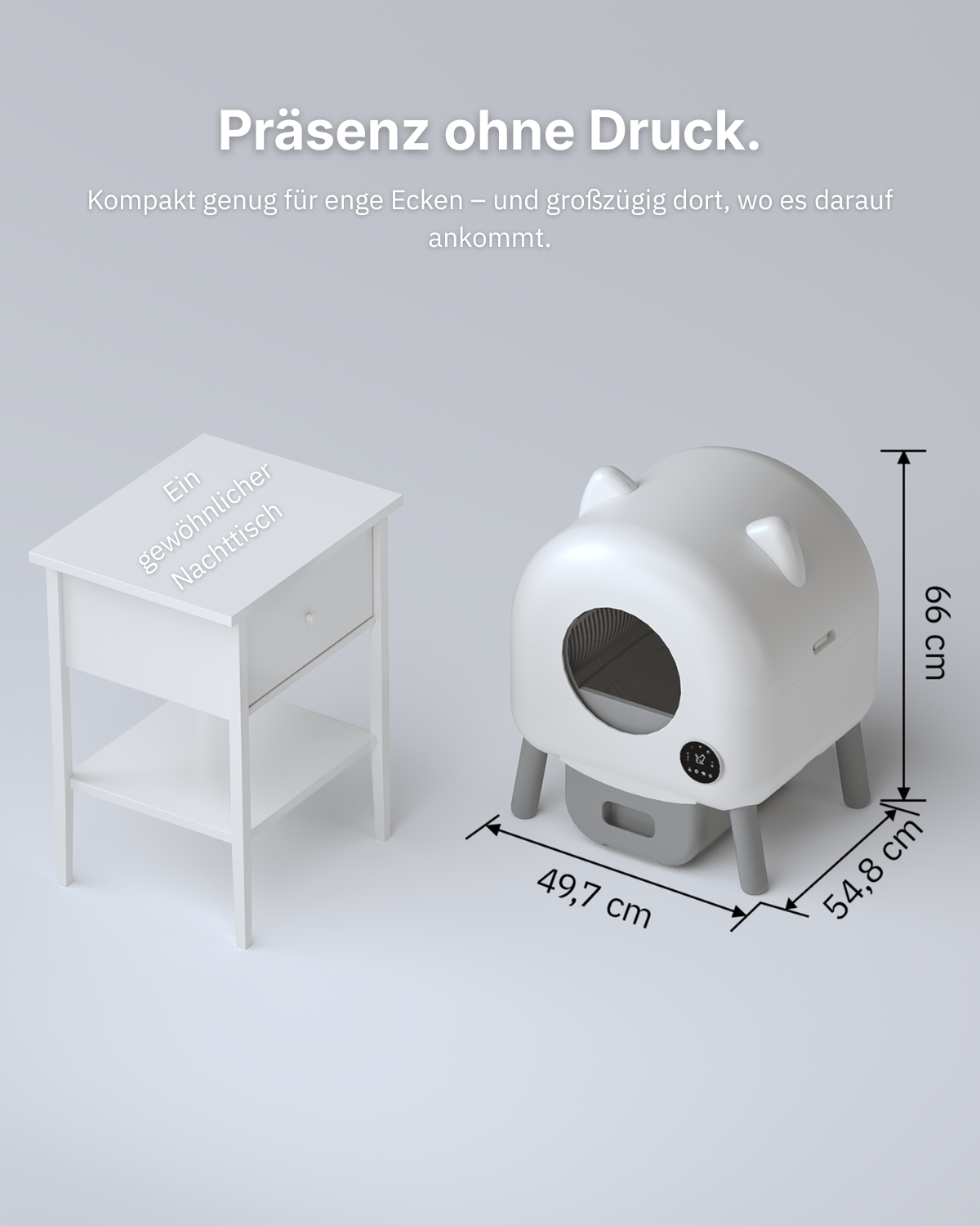 Abmessungen der CozyClean Lite Katzentoilette