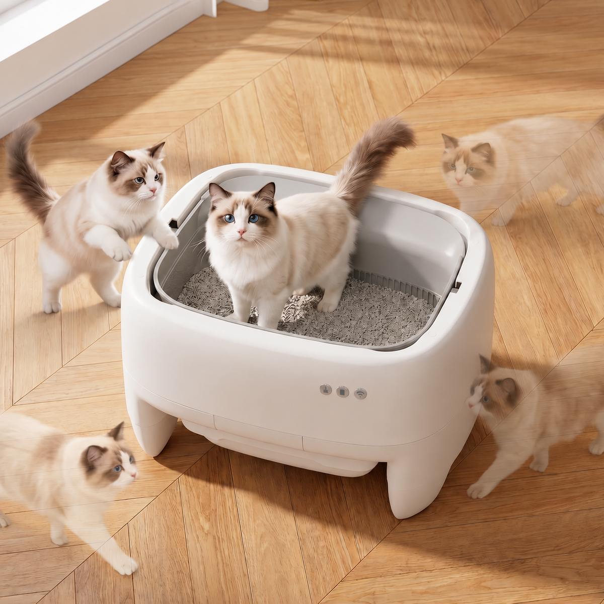Frei 1351 – Offene Katzentoilette mit Bio-Radar und Schlafmodus