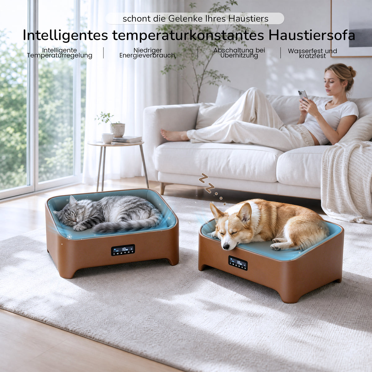 Thermo 1478 – Intelligentes Kühl- und Heizbett für Hunde