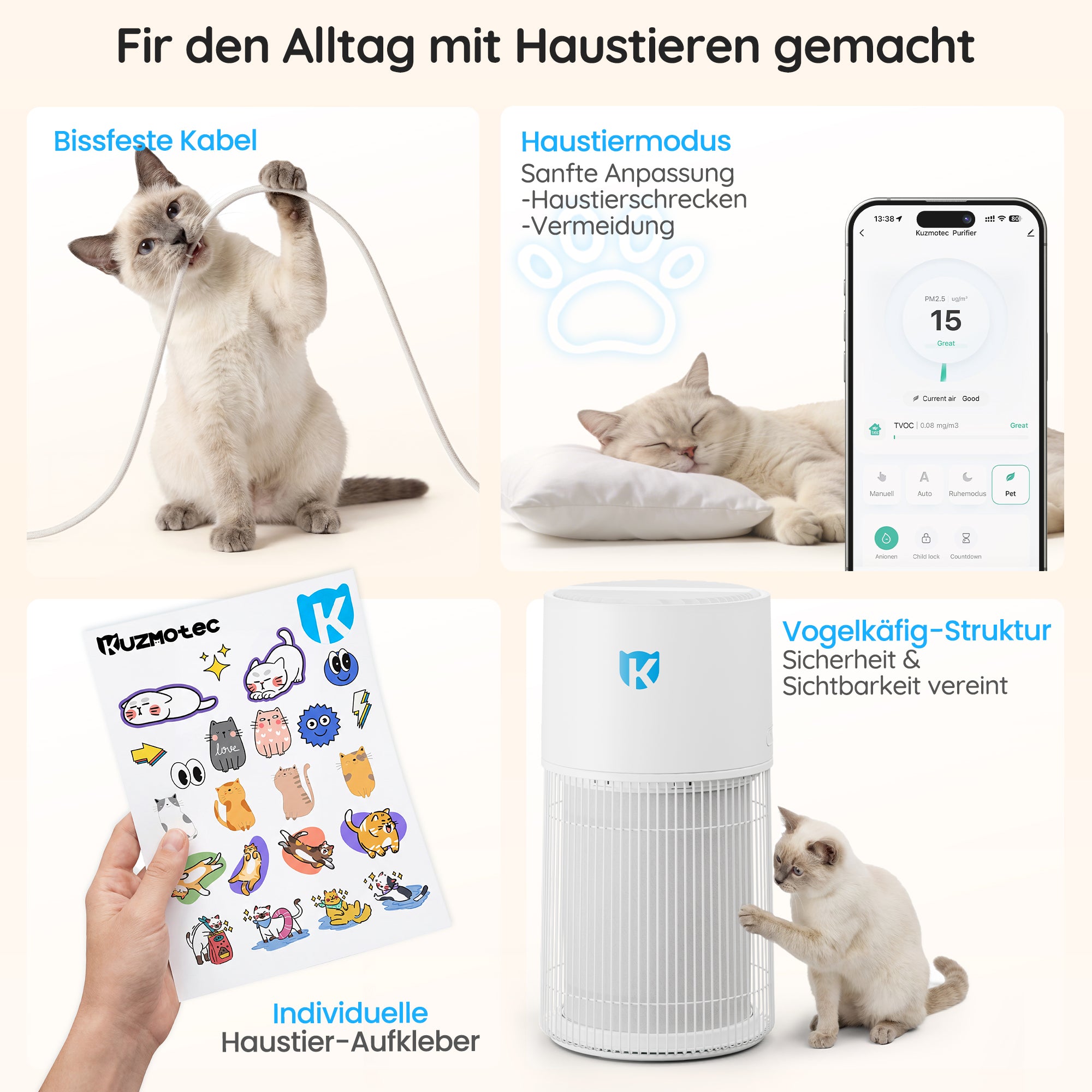 AirGuard 1 Anti-Allergen-Luftreiniger für Haustiere APP