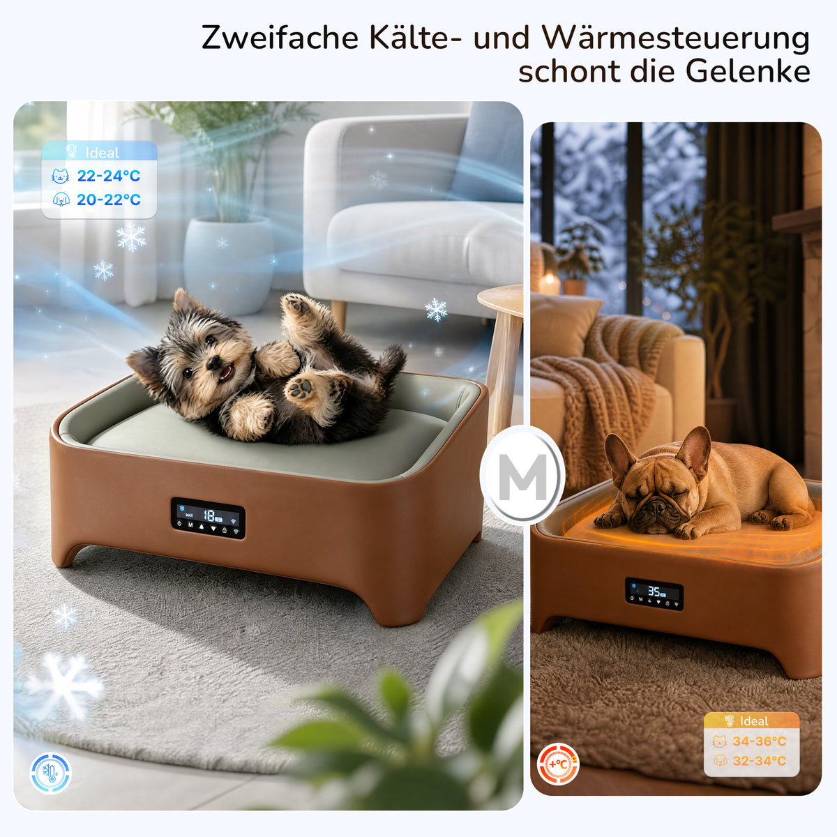 Thermo 1478 – Intelligentes Kühl- und Heizbett für Hunde